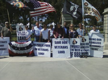 Rosebrock Photo Op Terry Richards Save Our Veterans Land